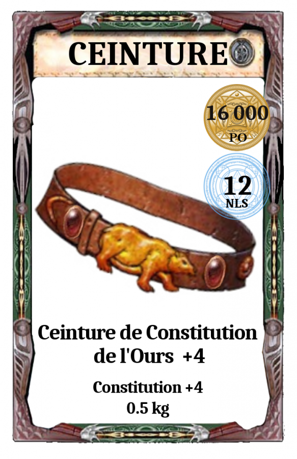 Ceinture - de constittution de l&#039;ours +4